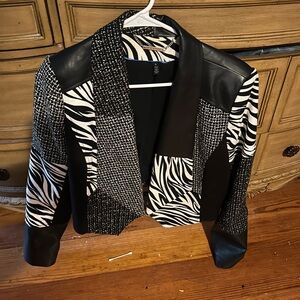Stylish Zebra Print Women's Blazer